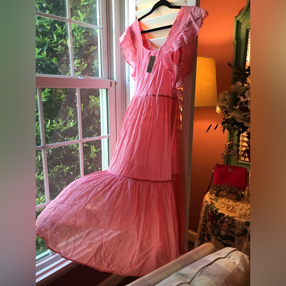 J. Crew Elegant Pink Ruffled Dress. Size XS. Reimagined by J. Crew
